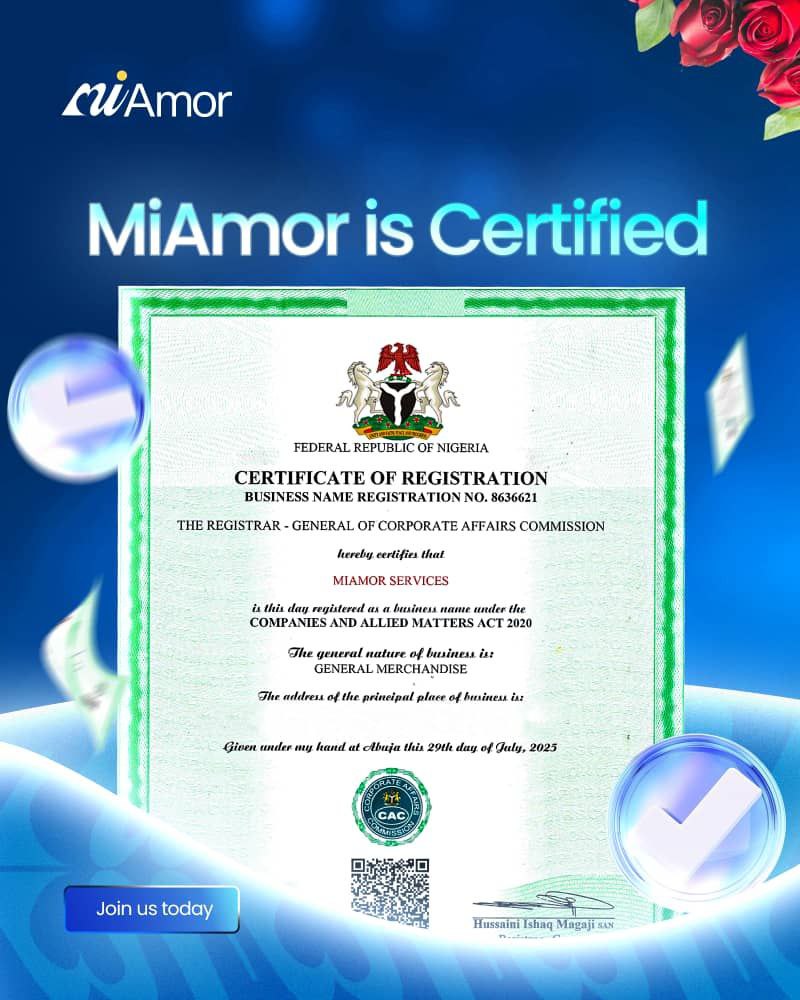 MiAmor Official CAC Certification